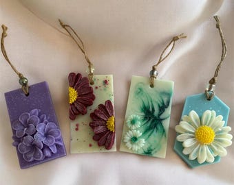 Handgegossene blumige Sojawachs Duftsäckchen – Raumduft Dekor von MyMoonlightMagic