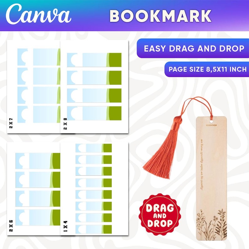 Editable Canva Bookmark Template – Printable Bookmark Design Bundle - Etsy