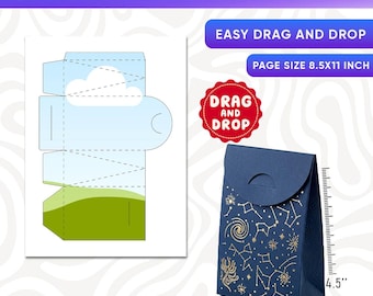 Gift Bag Canva Template – Editable Small Box Design (Digital Download)