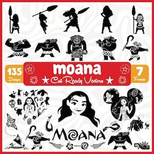 Moana SVG Bundle, 135 Designs, Cricut Cut Files, Silhouette Files, Instant Download, Ocean SVG