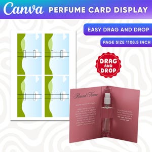 Perfume Card Display Canva Template – Editable Sample Packaging Design