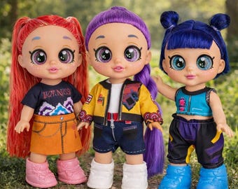 Conjunto de bonecas de silicone Hunters Girl, brinquedo colecionável de moda estilo anime, Rumi, Mira