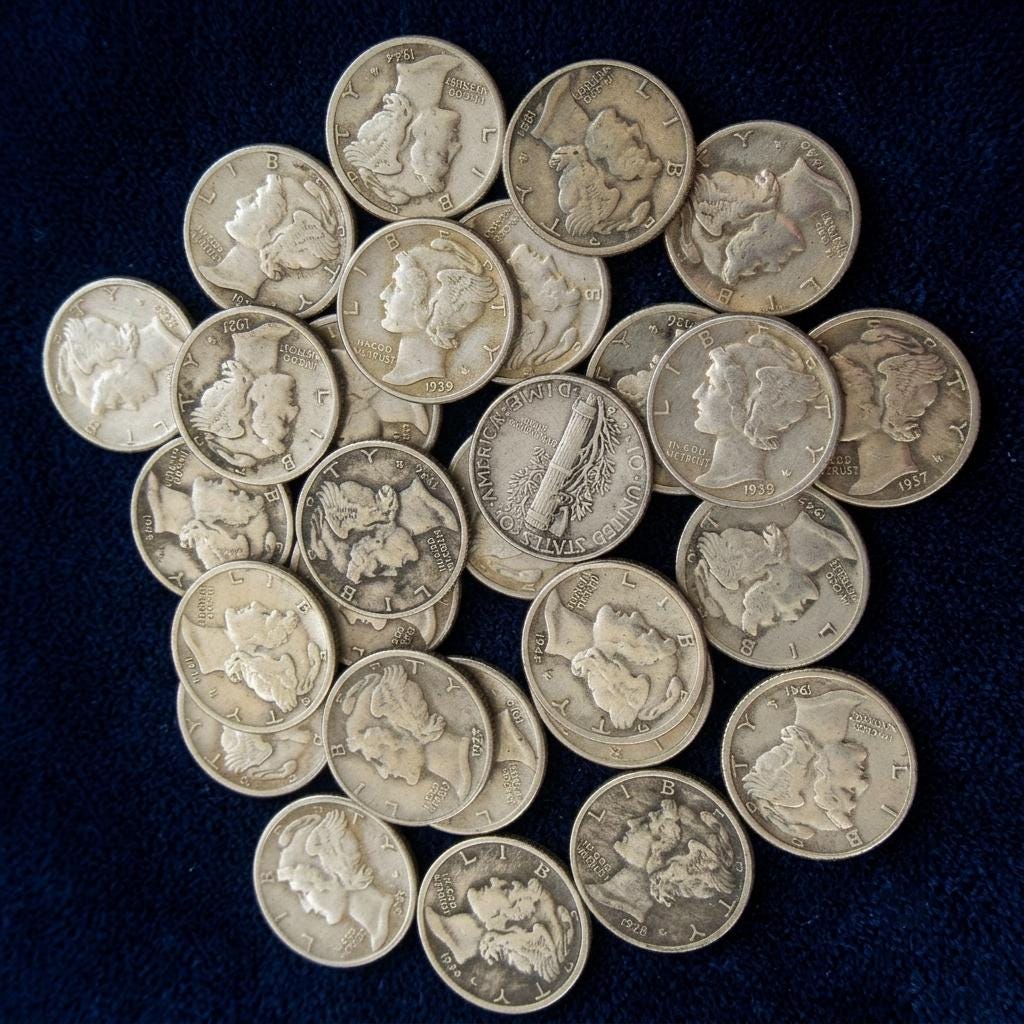 Mercury dime roll - Etsy 日本
