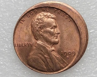 1909-S Lincoln Wheat Penny Error Coin Rare Vintage US Cent Collectible Copper Coin