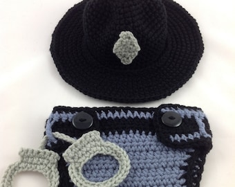 State Trooper Baby Outfit - Police Officer Baby - Deputy Sheriff - Baby Police Outfit - Park Ranger - Baby Police - Baby State Trooper