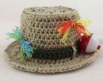crochet baby fishing hat