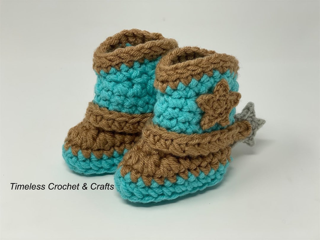 Baby Cowboy Boots Newborn Cowboy Boots W/spurs Crochet Etsy