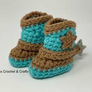 Baby Cowboy Boots - Newborn Cowboy Boots w/Spurs - Crochet Cowboy Boots - Infant Cowboy Boots - Baby Girl Cowboy Boots - Infant Cowgirl