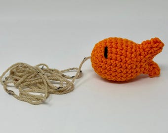 Crochet Cat Toy Fish