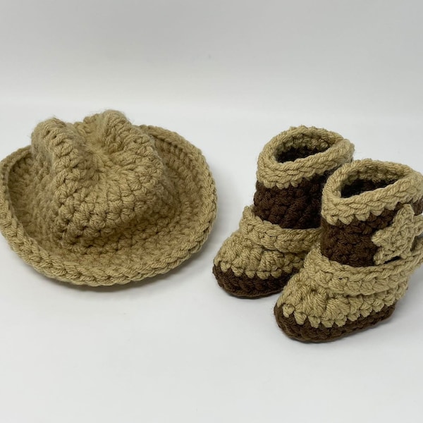 Baby Cowboy Hat - Baby Cowboy Hat and Boots - Newborn Cowboy Outfit - Infant Cowboy Outfit - Baby Western Wear - Baby Western Outfit