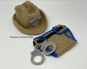 Baby State Trooper Outfit - Deputy Sheriff - Police Officer Baby - Sheriff Deputy - Baby Police Outfit - Highway Patrol - Baby Police
