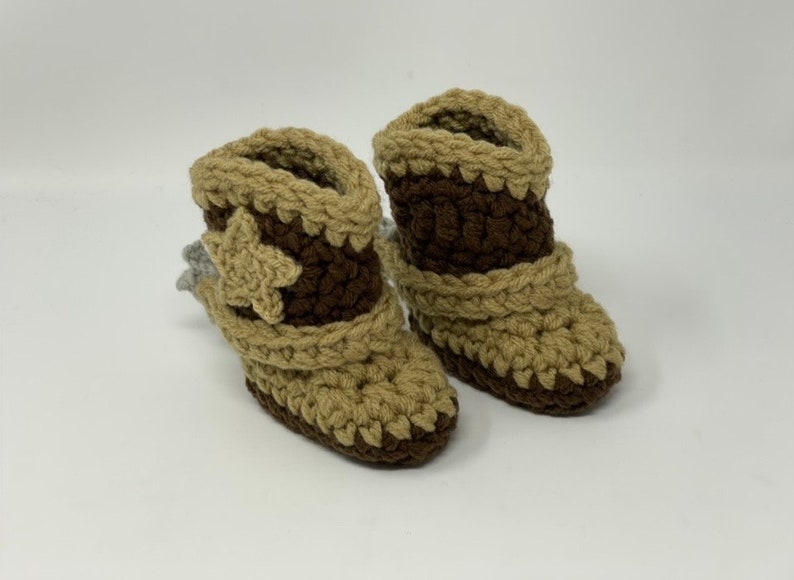 Baby Cowboy Boots Newborn Cowboy Boots w/Spurs Crochet Cowboy Boots Infant Cowboy Boots Baby Girl Cowboy Boots Infant Cowgirl image 6