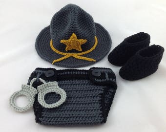 State Trooper Baby Outfit - Police Officer Baby - Deputy Sheriff - Baby Police Outfit - Park Ranger - Baby Police - Sheriff Deputy