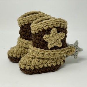 Baby Cowboy Boots Newborn Cowboy Boots w/Spurs Crochet Cowboy Boots Infant Cowboy Boots Baby Girl Cowboy Boots Infant Cowgirl image 7