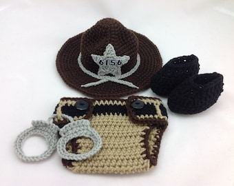 State Trooper Baby Outfit - Baby Sheriff's Outfit - Police Officer Baby - Deputy Sheriff - Baby Police Outfit - Park Ranger - Baby Police
