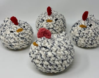 Crochet Chicken Plush - Farmhouse Decor - Handmade Rustic Hen - Country Kitchen Accent - Chicken Lover Gift