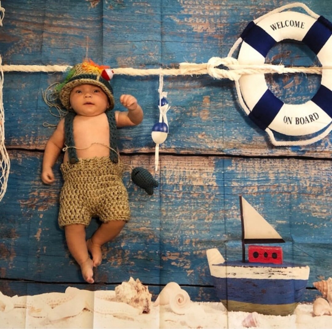 Newborn Fishing Outfit Fisherman Outfit Fly Fishing Hat Fishing Hat