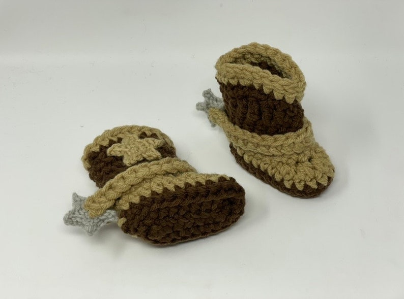 Baby Cowboy Boots Newborn Cowboy Boots w/Spurs Crochet Cowboy Boots Infant Cowboy Boots Baby Girl Cowboy Boots Infant Cowgirl image 3