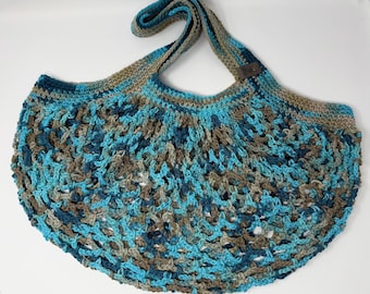 READY TO SHIP - Market Tote - Market Bags - French Market Bag - Crochet Market Bag - Farmers Market Bag - Shopping Bag - Cotton Tote Bag