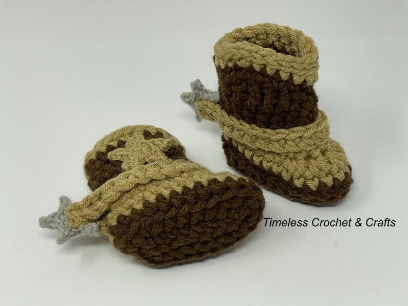 Newborn Cowboy Boots W/spurs Baby Cowboy Boots Crochet Etsy