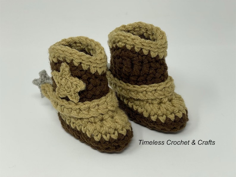 Newborn Cowboy Boots W/spurs Baby Cowboy Boots Crochet Etsy