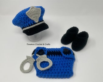 Baby Police Outfit - Newborn Police Set - Baby Boy Police - Police Baby Boy - Infant Police Outfit - Infant Police Uniform - Police Baby