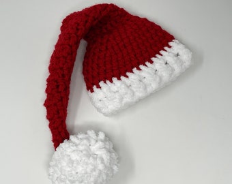 Baby Santa Hat - MADE TO ORDER - Santa Hat Baby - Baby Christmas Hat - Baby First Christmas - Baby Santa - Christmas Baby