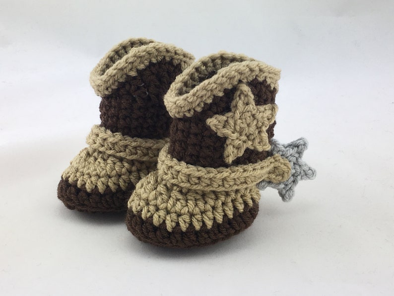 crochet cowboy booties