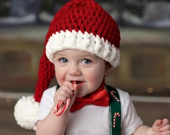 Baby Santa Hat - Santa Hat Baby - Baby Christmas Hat - Baby First Christmas - Baby Santa - Christmas Baby