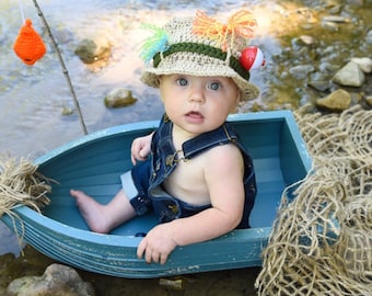 Baby Fishing Hat - Fishing Baby - Fisherman Hat - Newborn Fishing - Fishing  Hat - Fishing Bobber - Fisherman Baby Shower - Fisherman Gift