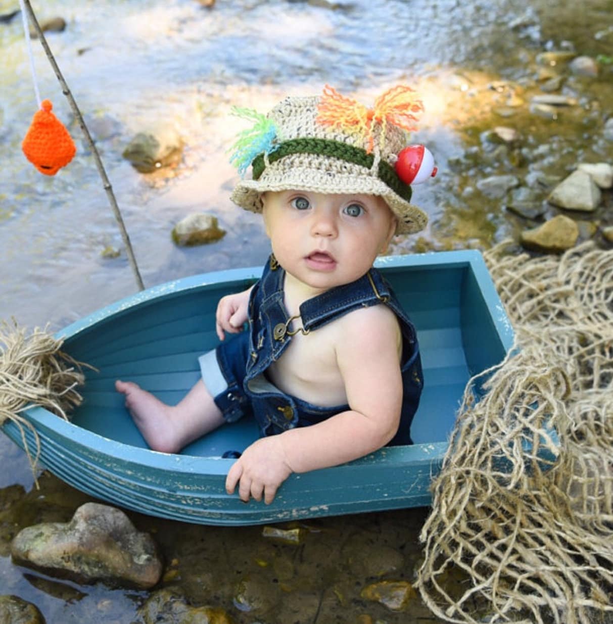 Newborn fishing outfit