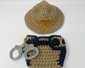 State Trooper Baby Outfit Police Officer Baby Deputy Sheriff Baby Police Outfit Park Ranger Baby Police