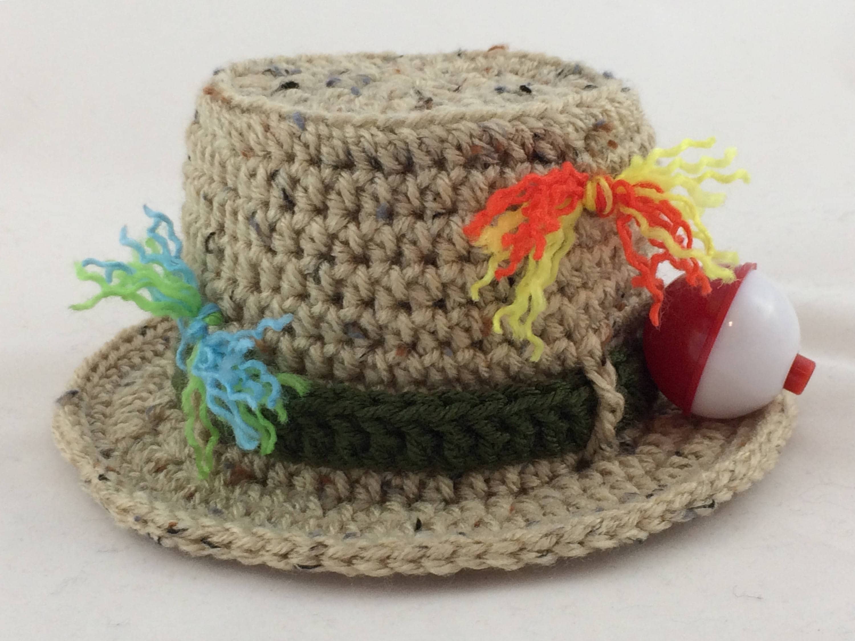 1pc Baby Boy'S/Girl'S Cute Fishing Hat With Bear & Cloud Print