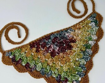 Handmade Bandana - Head Kerchief - Hair Bandana - Crochet Bandana - Boho Bandana - Bandana Headband - Bandana Hair Covering - Hair Scarf