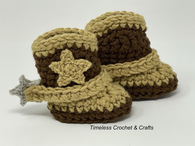Baby Cowboy Boots Newborn Cowboy Boots W/spurs Crochet Etsy