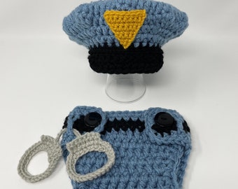 Baby State Trooper Outfit - Police Officer Baby - Deputy Sheriff - Baby Police Outfit - Baby Police - State Trooper - Bow