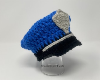 Baby Police Hat - Baby Sheriff Hat - Newborn Police - Newborn Police Photo - Baby Police - Police Baby - Police Baby Girl - Police Baby Boy