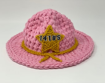 State Trooper Baby Girl Hat - Police Officer Baby - Deputy Sheriff - Baby Girl Police Hat - Thin Blue Line Hat- Baby Police -Sheriff Deputy
