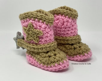 Baby Girl Cowboy Boots - Baby Cowboy Boots - Crochet Cowboy Boots - Infant Cowboy Boots - Baby Girl Cowboy Boots - Infant Cowgirl