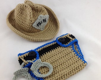 Baby State Trooper Outfit - Deputy Sheriff - Police Officer Baby - Sheriff Deputy - Baby Police Outfit - Highway Patrol - Baby Police