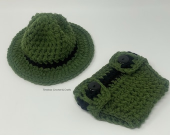 Baby Park Ranger Outfit - Park Ranger Hat - Park Ranger Costume - Baby Ranger - Trooper Baby