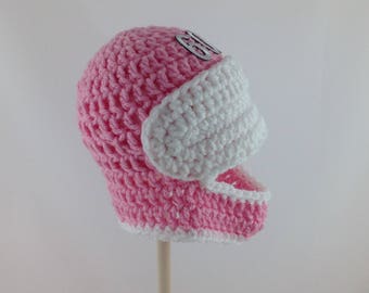 Motocross Baby Helmet - Dirt Bike Baby Hat - MX Helmet - Dirt Bike Gear - Pink Motocross Hat - Baby Shower Gift - Dirt Bike Rider Gear