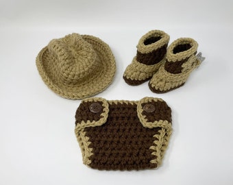 Baby Cowboy Outfit - Baby Cowboy Hat and Boots - Newborn Cowboy Outfit - Infant Cowboy Outfit - Baby Western Wear - Baby Western Outfit