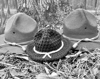 State Trooper Baby Hat - Police Officer Baby - Deputy Sheriff - Baby Police Hat - Baby Police - Sheriff Deputy - Park Ranger