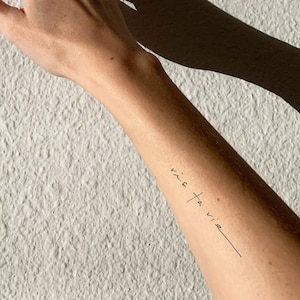 Custom Thin Line Tattoo - Simple Handwritten Tattoo - Custom Tattoo Design