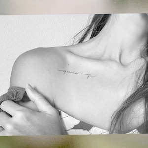 Tiny Baby Name Tattoo - Lovely Minimal Tattoo Design by Pasadya