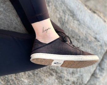 Small Ankle Tattoo Design - Custom Bold Script Tattoo
