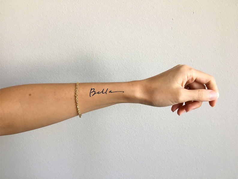 Bella Pretty Font Wrist Tattoo Design by Pasadya - Etsy