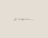 Custom Tattoo Design - Hope Script Tattoo - Womens Tattoo