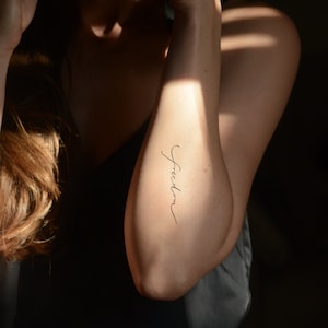 Beautiful Thin Custom Tattoo Design - Single Needle Fine Line Tattoo Design